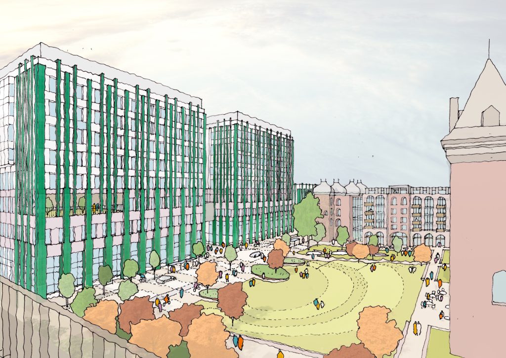 Artist design of the new Whipps Cross hospital